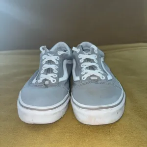 Size 9 Vans Gray and White Sneakers