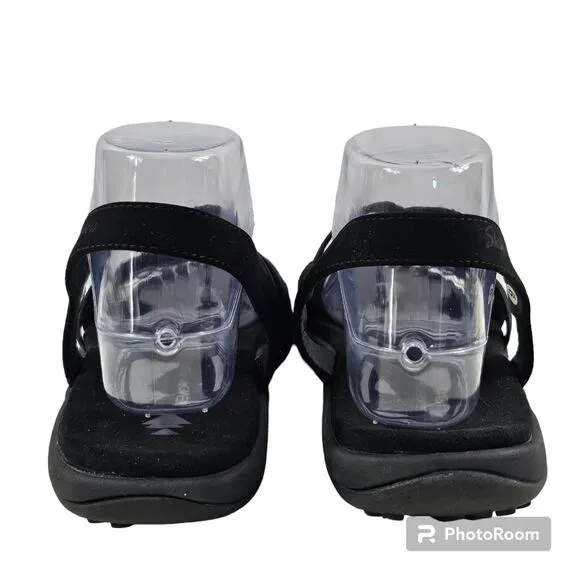 Skechers Black Reggae Slim Simply Stretch Sandals Women's Size 9