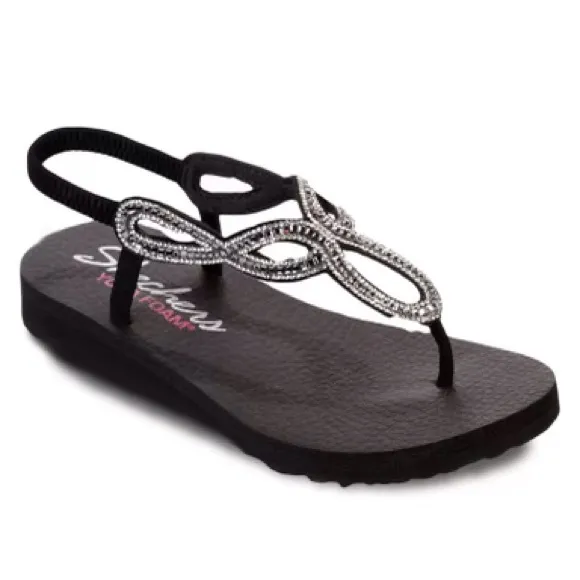 Skechers® Cali Meditation Evening Dew Women's Sandals Size 7 Black Color