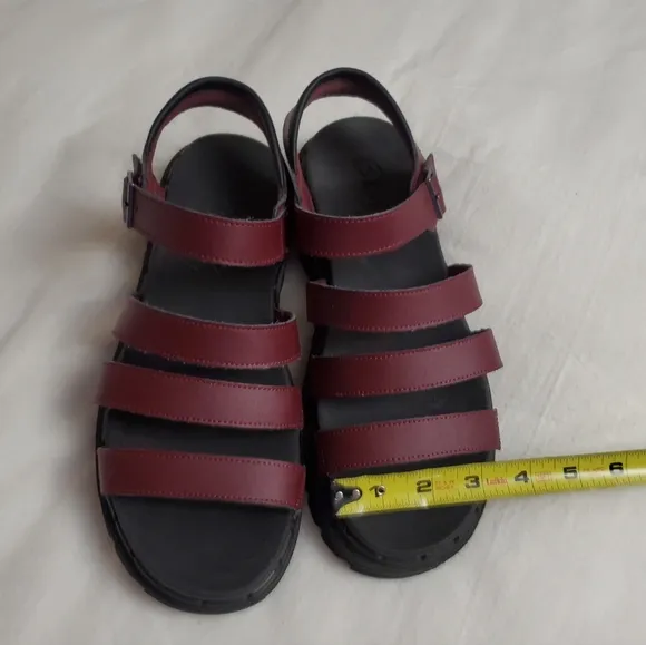 Skechers Jammers Poppin Strappy Sandals In Maroon Classic Boho No Size Retro