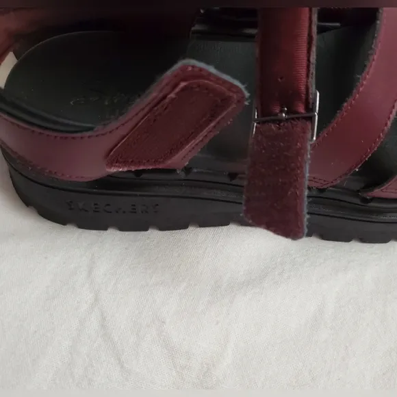 Skechers Jammers Poppin Strappy Sandals In Maroon Classic Boho No Size Retro