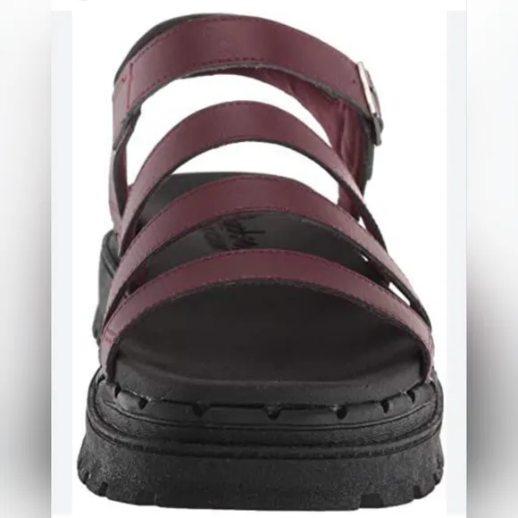 Skechers Jammers Poppin Strappy Sandals In Maroon Classic Boho No Size Retro