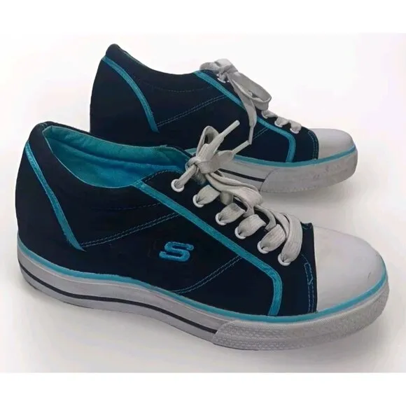 Skechers Sneakers Somethin Else Hidden Wedge Platform Y2K Vintage Black …