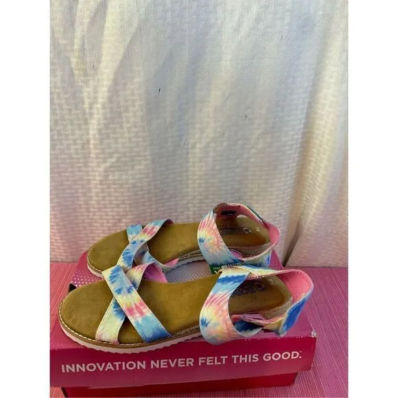 Skechers 10 memory foam sandals Vegan sn#113551 NEW pastels