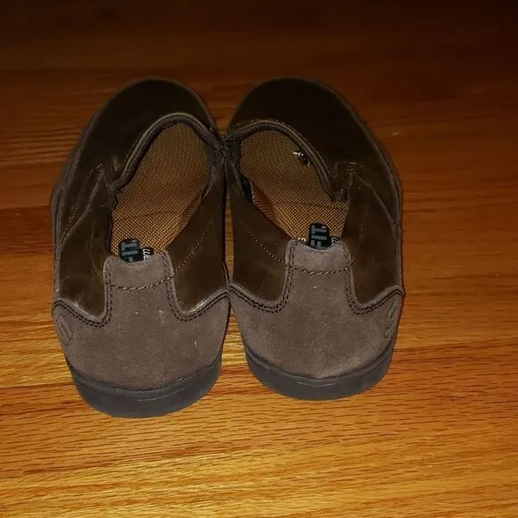 Skechers Brown Leather Slip-On Loafers