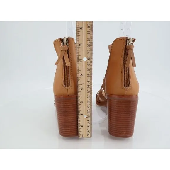 Sofft Stratford Sandals Brown Leather Block Heel Gladiator Strappy Size 9 M