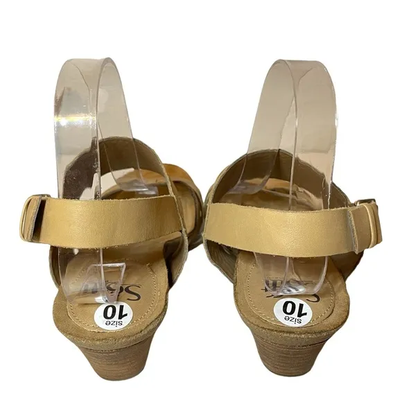 Sofft Velora Snakeskin Embossed Wedge Comfort Sandals Sz. 10