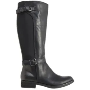 SOFFT Women's Leather Round-Toe Knee-High Riding Boots in Black Size 6M