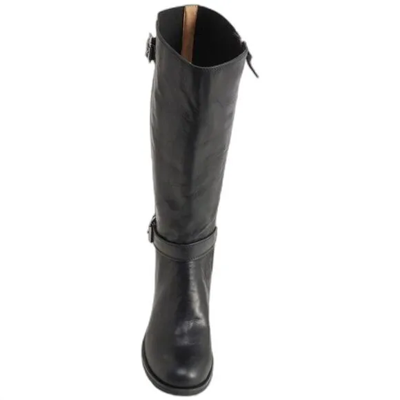 SOFFT Women's Leather Round-Toe Knee-High Riding Boots in Black Size 6M