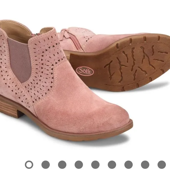 Sofft Women's Pink Suede Ankle Boots size 10 M  Sofft Barina boot in desert rose