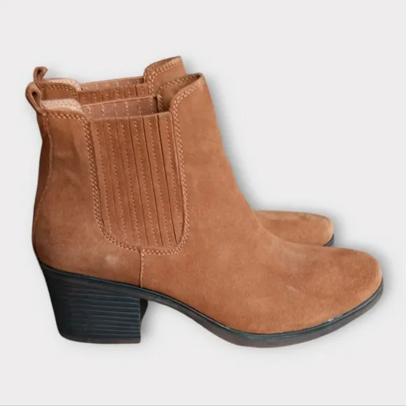 😍SOFFT WOMEN'S SIZE 9 CAMEL BROWN 7 INCH LEATHER BOOTS.