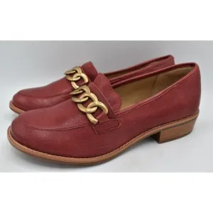 Sofft Womens Size 9 Nevara Tango Red Leather Slip On Loafers Shoes