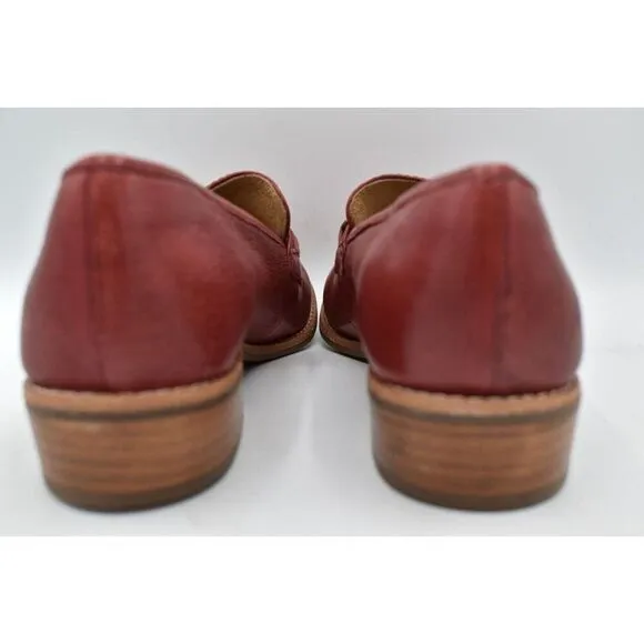Sofft Womens Size 9 Nevara Tango Red Leather Slip On Loafers Shoes