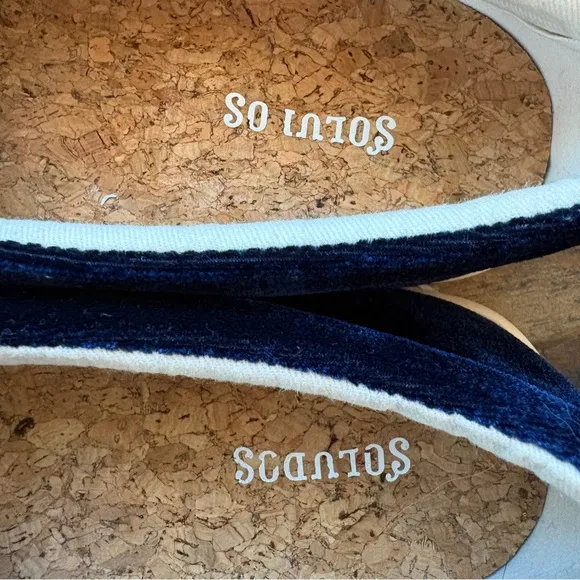 Soludos Velvet Sheep Sneakers Slip On Loafers Womens 9.5 Cork Insole NWOT Comfy