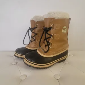 SOREL Caribou Waterproof Lace-up Winter Snow Boots Youth/Big Kids Size 3