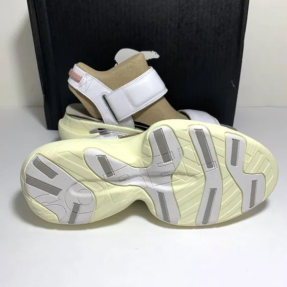 Sorel Explorer Blitz Stride Sandals Leather Wedge White Bolt Hint Size 8.5 NEW