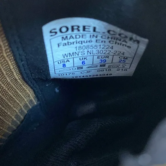 Sorel Joan of Arctic Leather Ankle Boots Wedge size 8