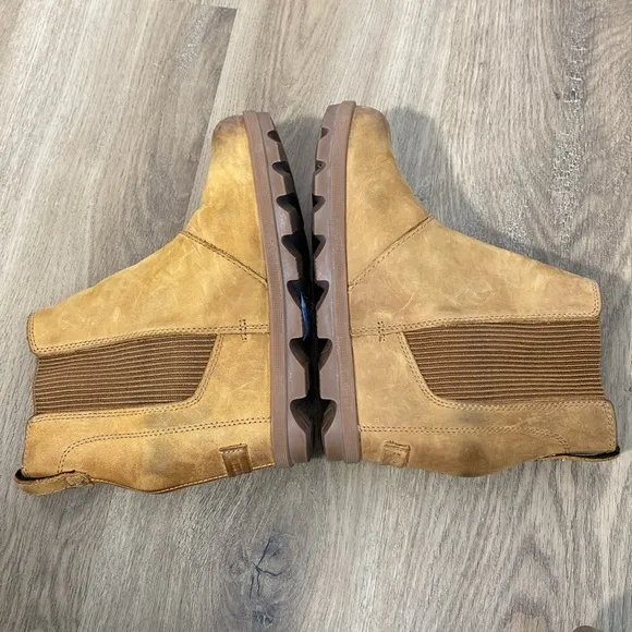 Sorel Joan of Arctic Leather Ankle Boots Wedge size 8