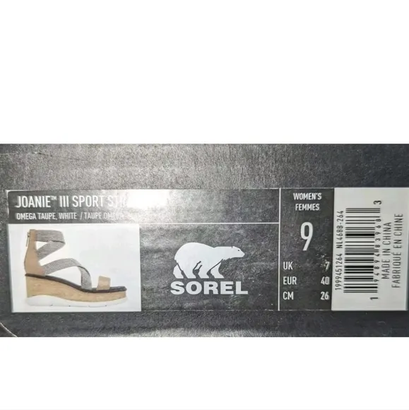 Sorel Joanie III Shoes Women's Size 9 Strappy Wedge Sandals Summer Shoes