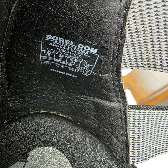 Sorel Joanie III Strappy Platform Black/White Sandals Womens Size 10