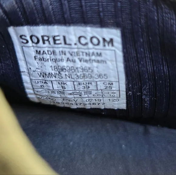 SOREL Kinetic Sneakers, Army Green, Size 8