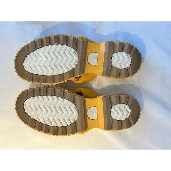 SOREL Ona Streetworks Platform Slide Sandals Yellow Size 7.5 NWOT