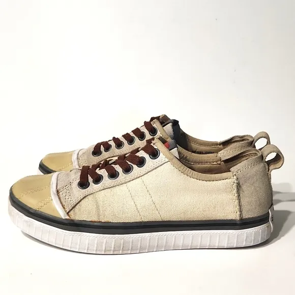 Sorel Sentry Hemp Canvas Leather Low Top Sneakers Men's 8 Women's 9.5