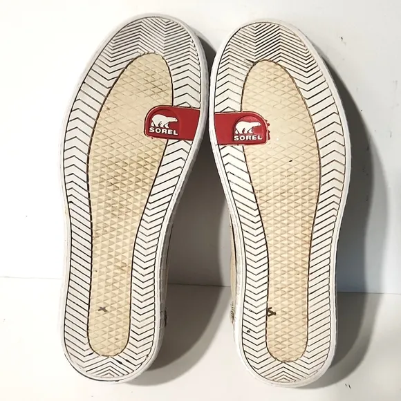 Sorel Sentry Hemp Canvas Leather Low Top Sneakers Men's 8 Women's 9.5