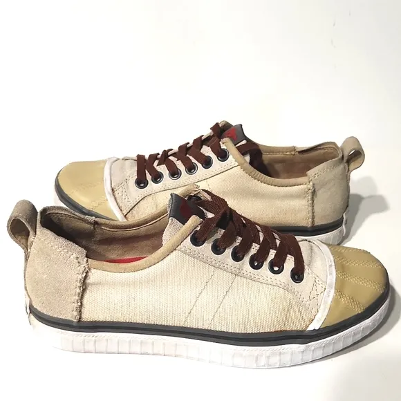 Sorel Sentry Hemp Canvas Leather Low Top Sneakers Men's 8 Women's 9.5