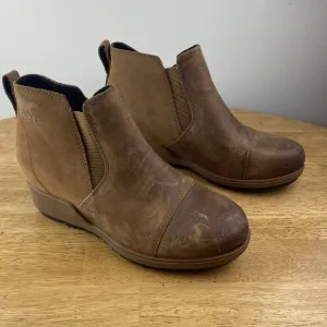 SOREL  Women's Ankle Brown leather Boots  Wedge NL3816-242