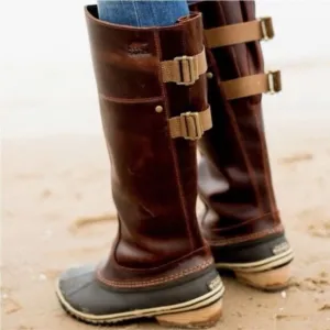 SOREL SLIMPACK II RIDING TALL BOOTS IN UMBER/BRITISH TAN size 9.5