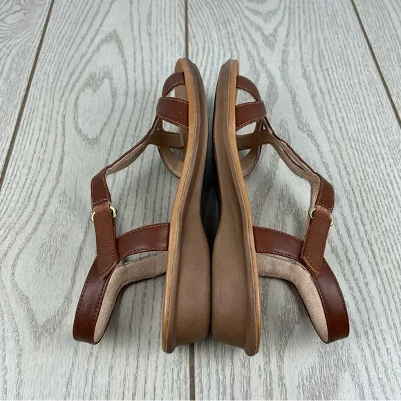 SOUL Naturalizer Solo Women's Strappy Sandals 9.5M Toffee Faux Leather $80