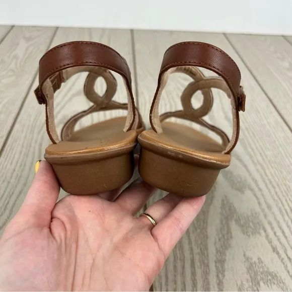 SOUL Naturalizer Solo Women's Strappy Sandals 9.5M Toffee Faux Leather $80