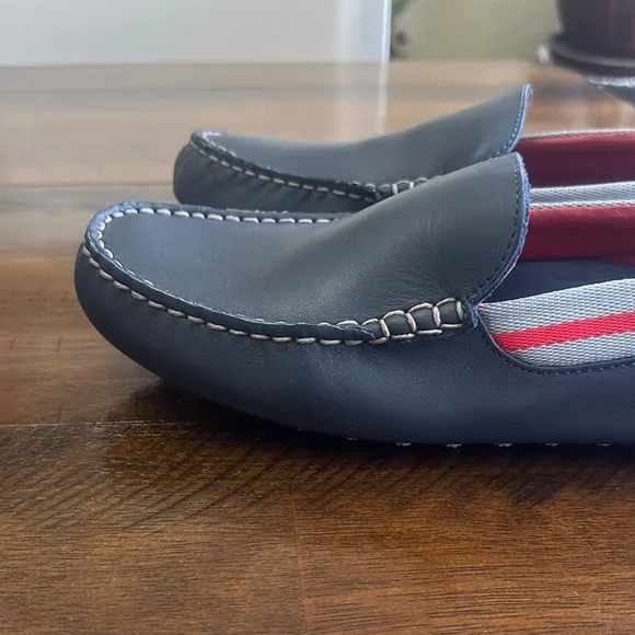 Sperry Black and Red Loafers Slip-Ons with Sporty Accents