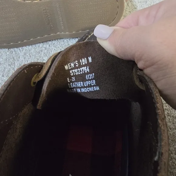 Sperry Original Boat Chukka D. Brown Full‎ Grain Leather Mens Boots Sz 10 Preppy