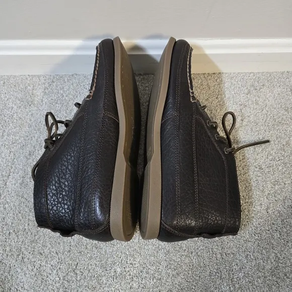Sperry Original Boat Chukka D. Brown Full‎ Grain Leather Mens Boots Sz 10 Preppy
