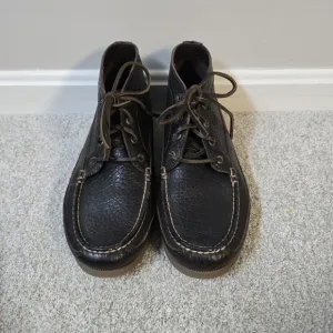Sperry Original Boat Chukka D. Brown Full‎ Grain Leather Mens Boots Sz 10 Preppy