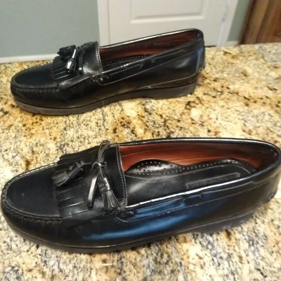 Sperry Top-Sider 0677179 Black Leather Tassel Slip On Loafers Men's Size 11 M