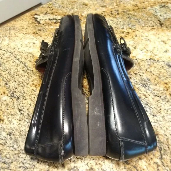 Sperry Top-Sider 0677179 Black Leather Tassel Slip On Loafers Men's Size 11 M