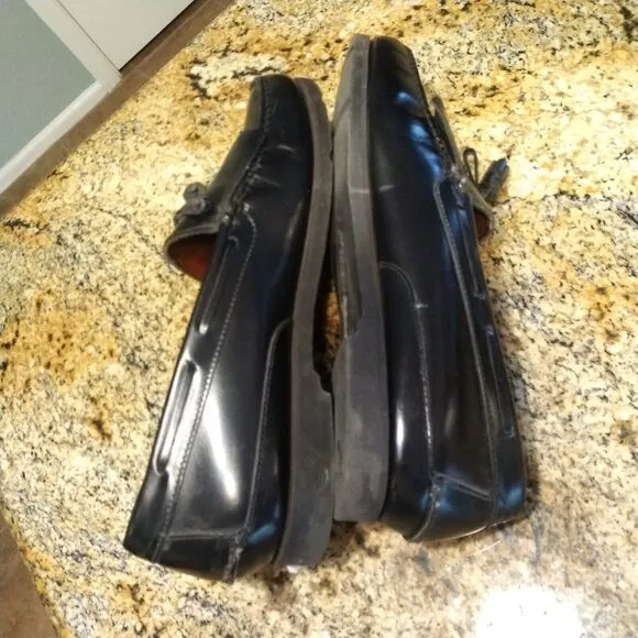 Sperry Top-Sider 0677179 Black Leather Tassel Slip On Loafers Men's Size 11 M