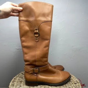 SPERRY Top-Sider Victory Ride Tall Tan Leather Riding Boots