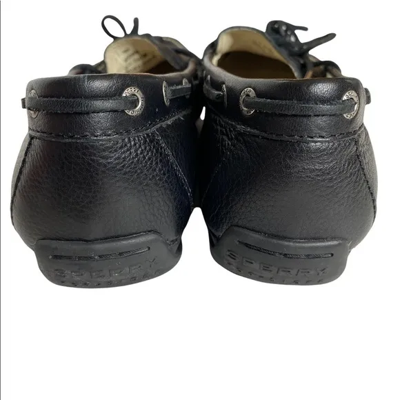 Sperry Topsiders Black Leather Loafers. Size 9M