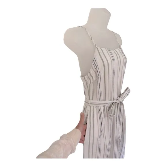 SPLENDID | $198 Hartford Midi Dress in Off-White Stripe, Size XS
