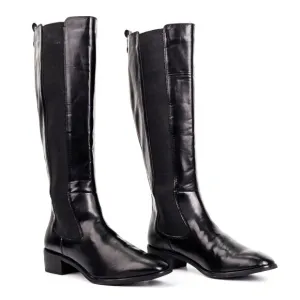 Splendid Women Andi Black Vegan Leather Riding Tall Knee Boots sz 9