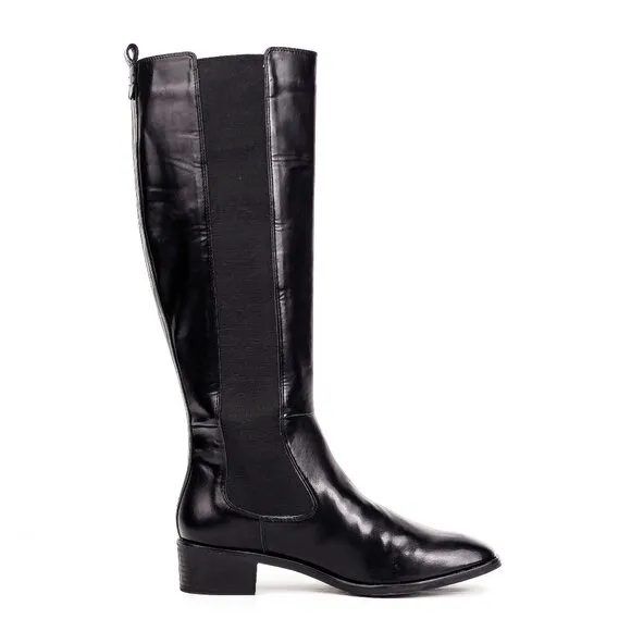 Splendid Women Andi Black Vegan Leather Riding Tall Knee Boots sz 9