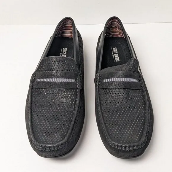 Stacy Adams Corby Moc Toe Loafers, Black, Men's 14 M