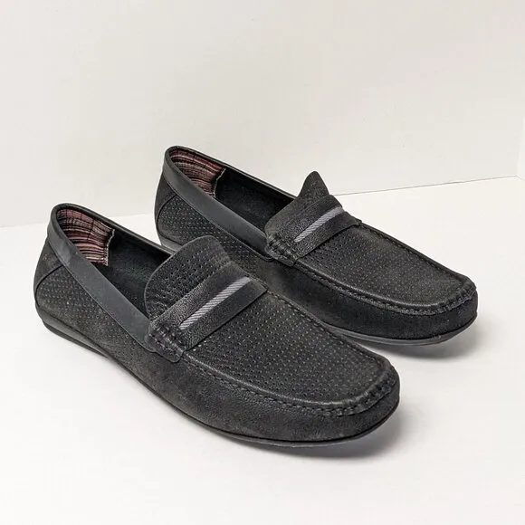 Stacy Adams Corby Moc Toe Loafers, Black, Men's 14 M