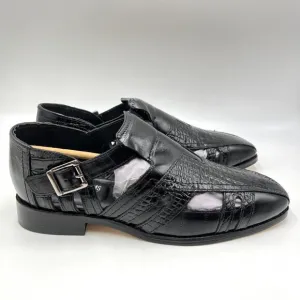 Stacy Adams Mens 10M Calvino Black Leather Closed Toe Sandals Dress Shoes