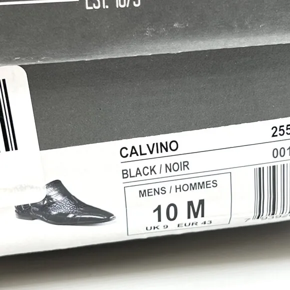 Stacy Adams Mens 10M Calvino Black Leather Closed Toe Sandals Dress Shoes