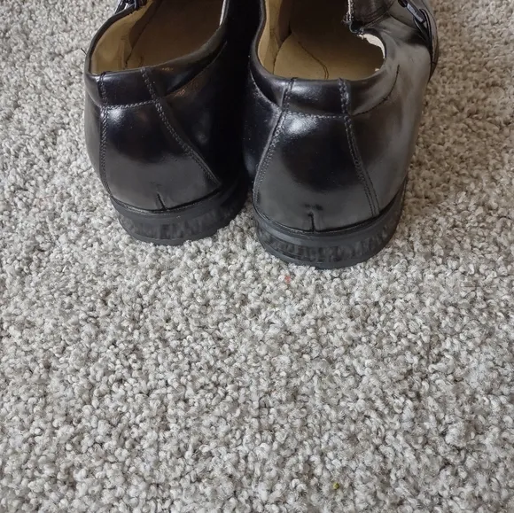 Stacy Adams Mens 13 M BEAU Black Slip On Bit Loafers